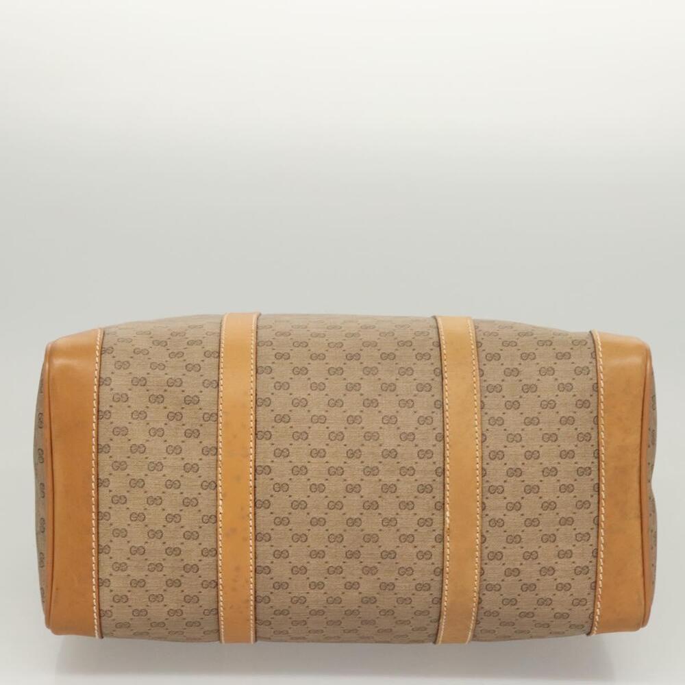 GUCCI Micro GG Supreme Hand Bag Pvc Beige Gold - Picture 9 of 16